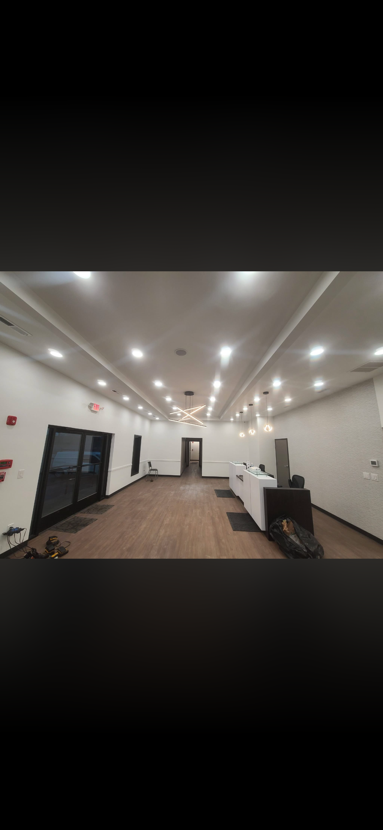 Commercial office lighting installation by Country Roads Electrical in WV