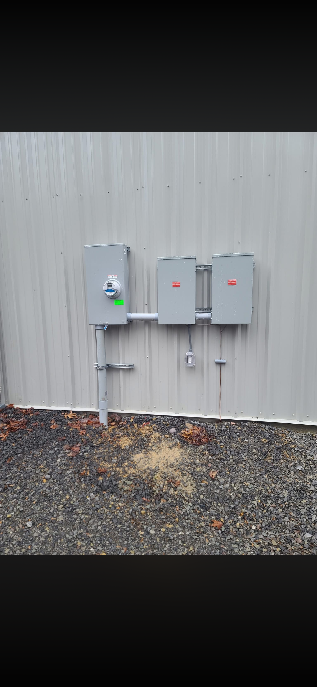 Meter base and panel installation